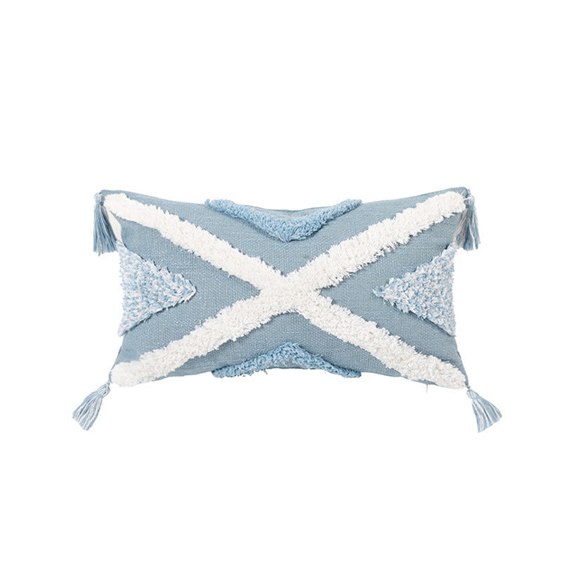 Blue Geometric Tufted
Pillow Extensions