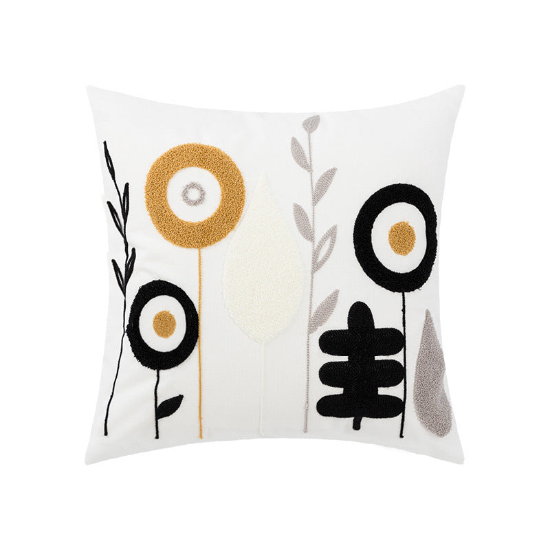 Sofa Seat Pillow Cover
Cotton Chain Embroidered Lumbar