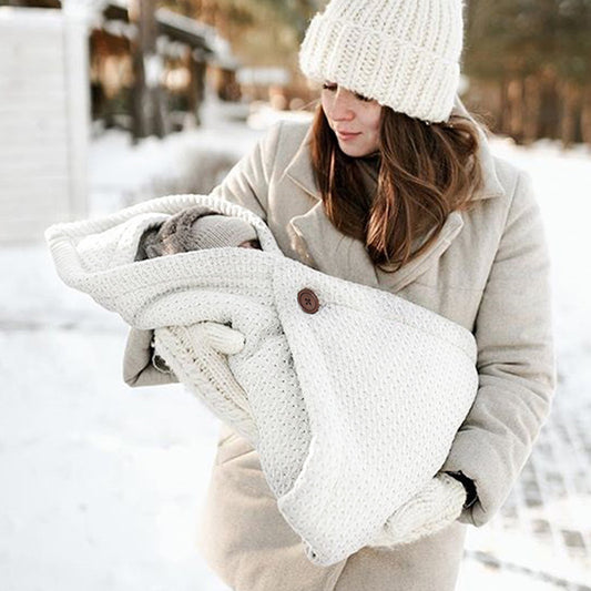 Multi-Purpose Thick Knitted Stroller Sleeping Bag
