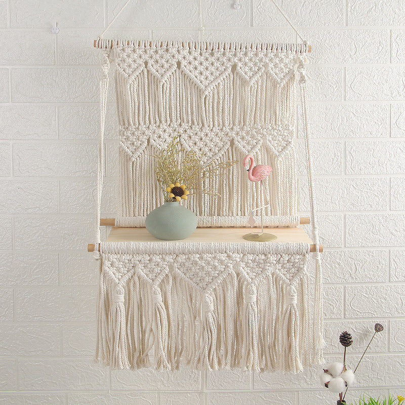 Hand-Woven Tapestry Shelf Wall Storage Decoration