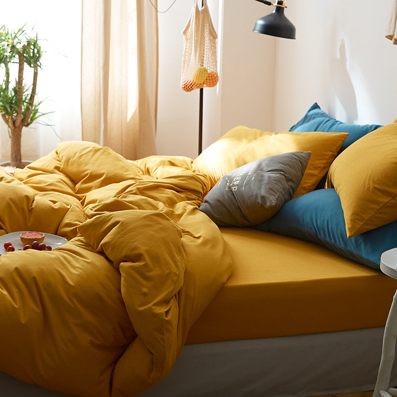 Denim Four Piece Soft Pure Cotton Quilt Cover