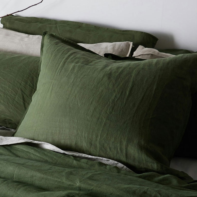 Ins Style Solid Color Linen Pillowcase