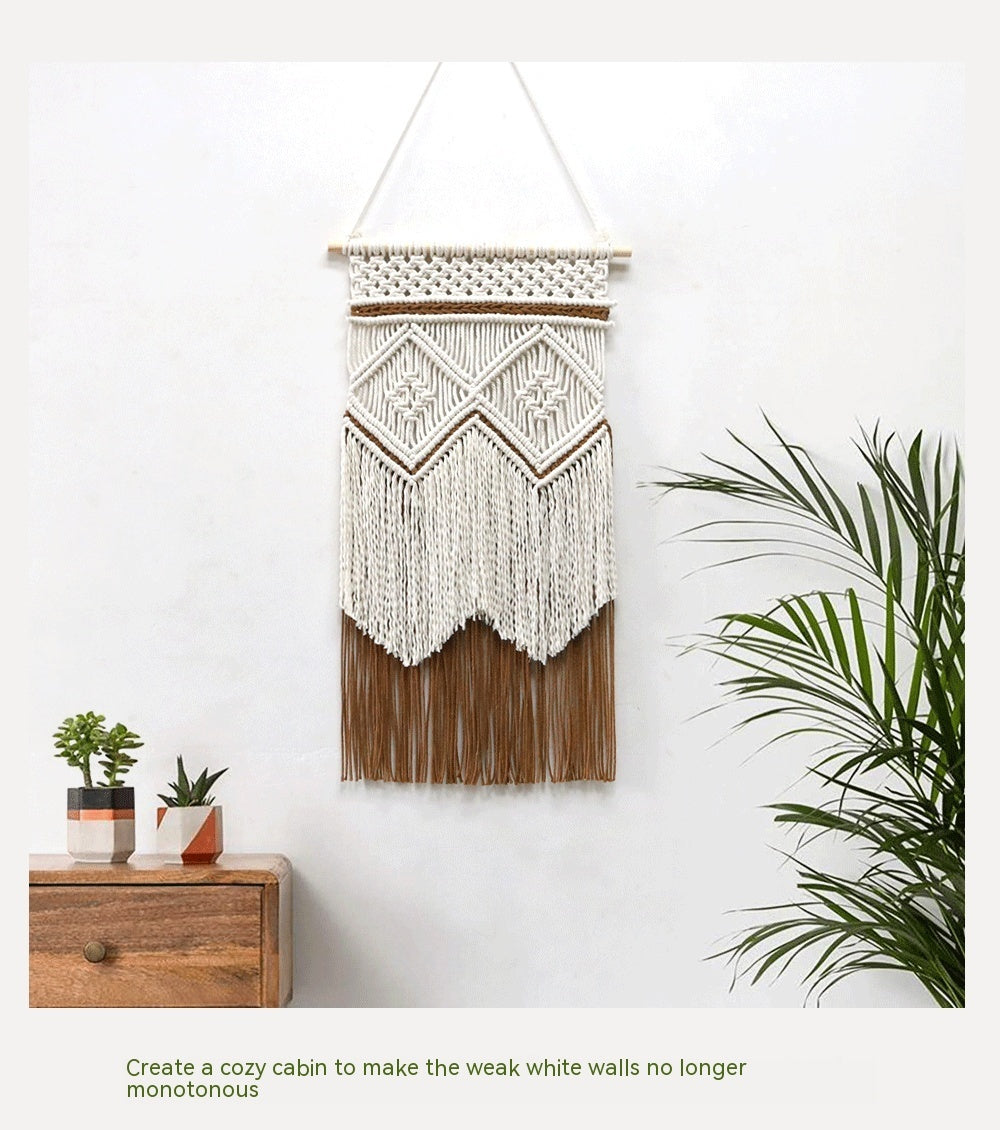 Hand-woven Tapestry Tassel Cotton String Wall Hanging