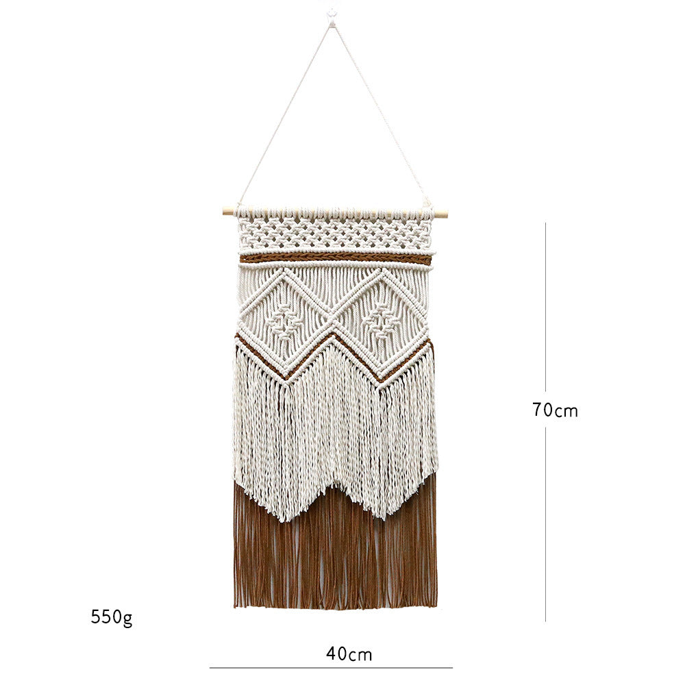 Hand-woven Tapestry Tassel Cotton String Wall Hanging