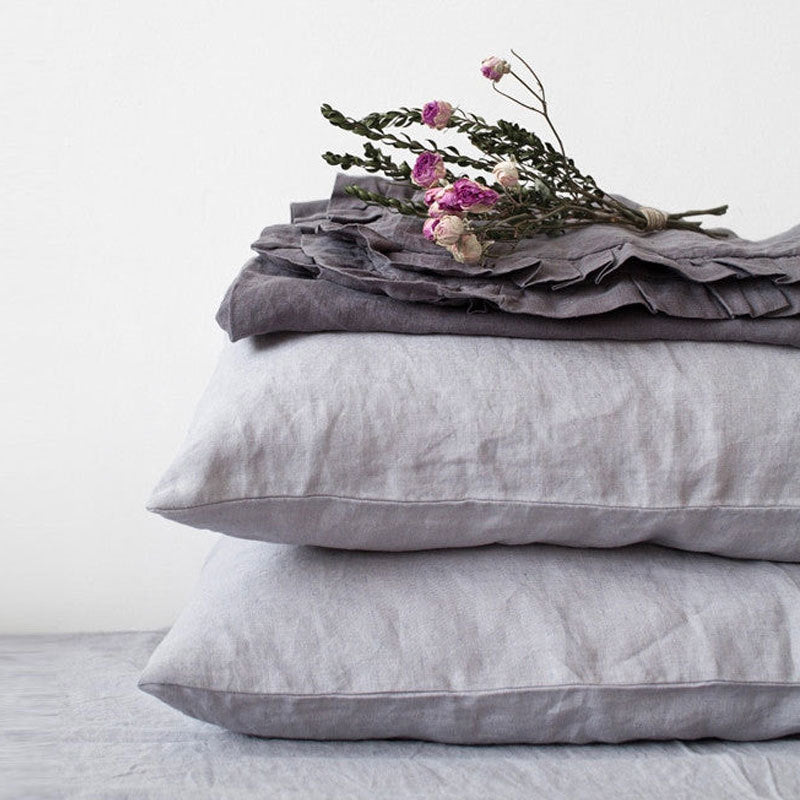 Ins Style Solid Color Linen Pillowcase