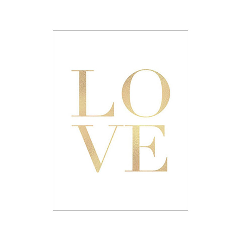 Nordic Modern Canvas Art Wall Painting Gold Foil Beach