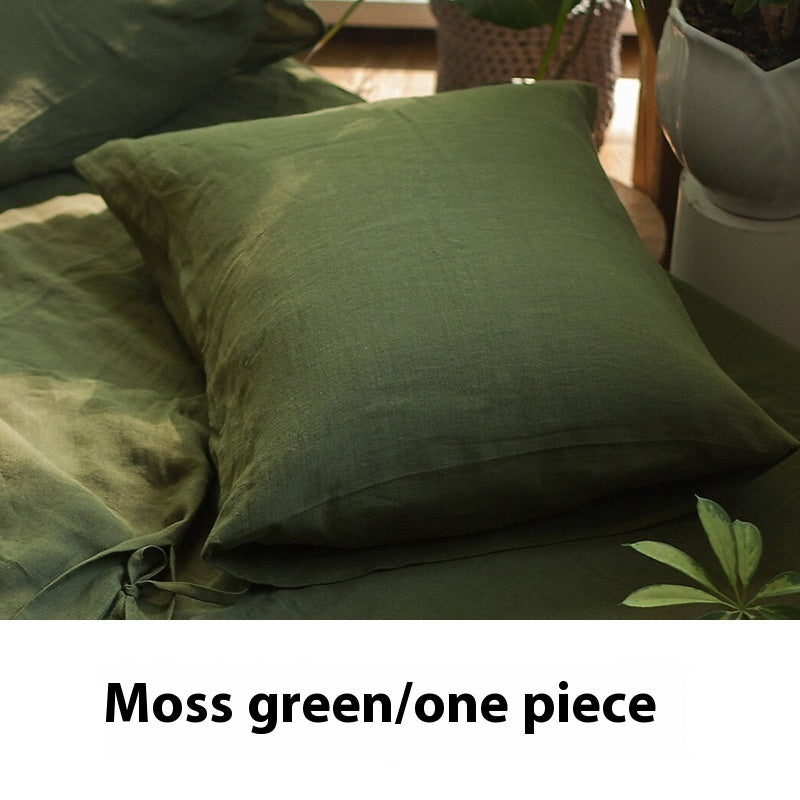 Ins Style Solid Color Linen Pillowcase