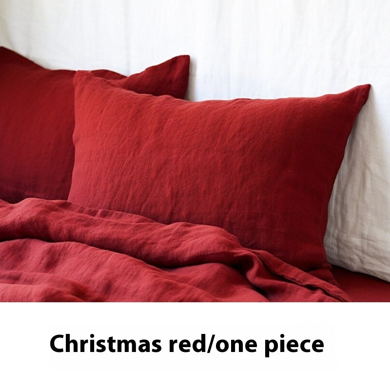 Ins Style Solid Color Linen Pillowcase