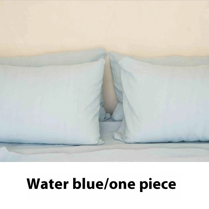 Ins Style Solid Color Linen Pillowcase