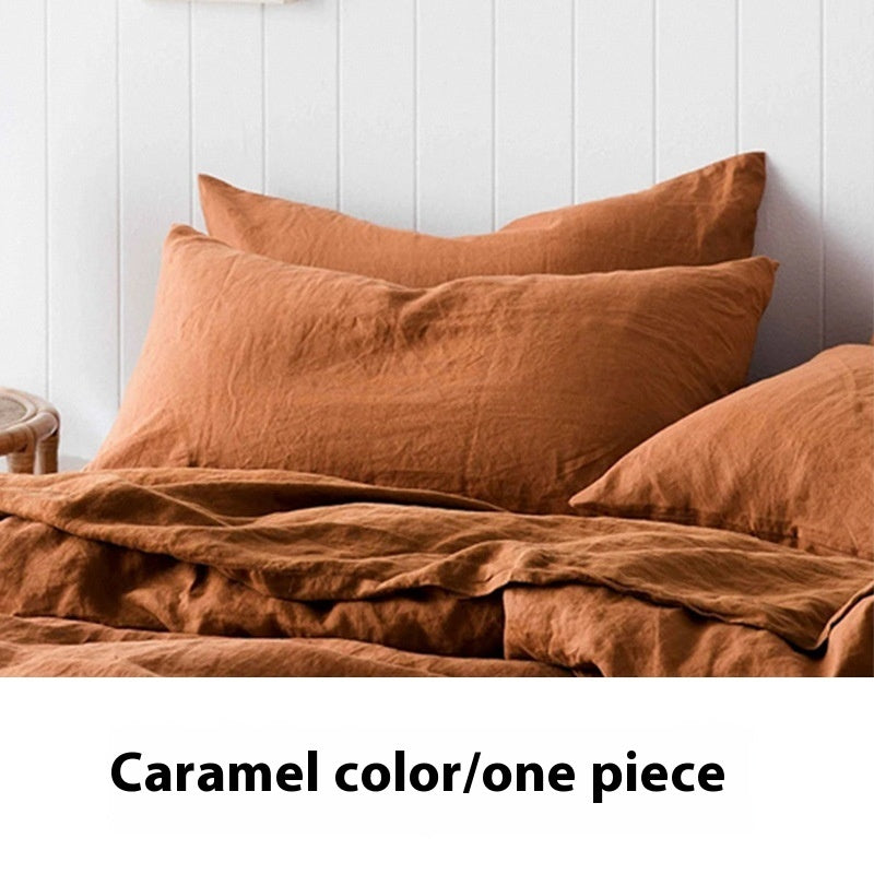 Ins Style Solid Color Linen Pillowcase