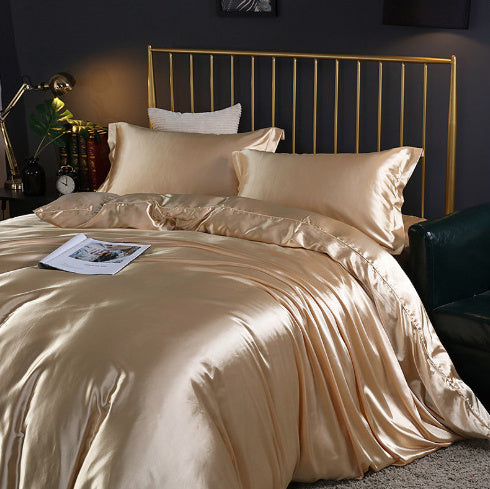 Silkworm Silk Satin Bed Sheet Quilt Cover