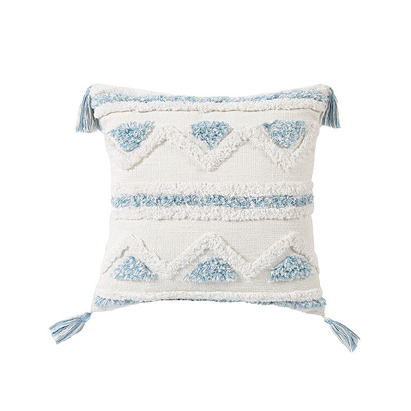 Blue Geometric Tufted
Pillow Extensions