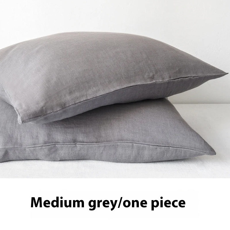 Ins Style Solid Color Linen Pillowcase