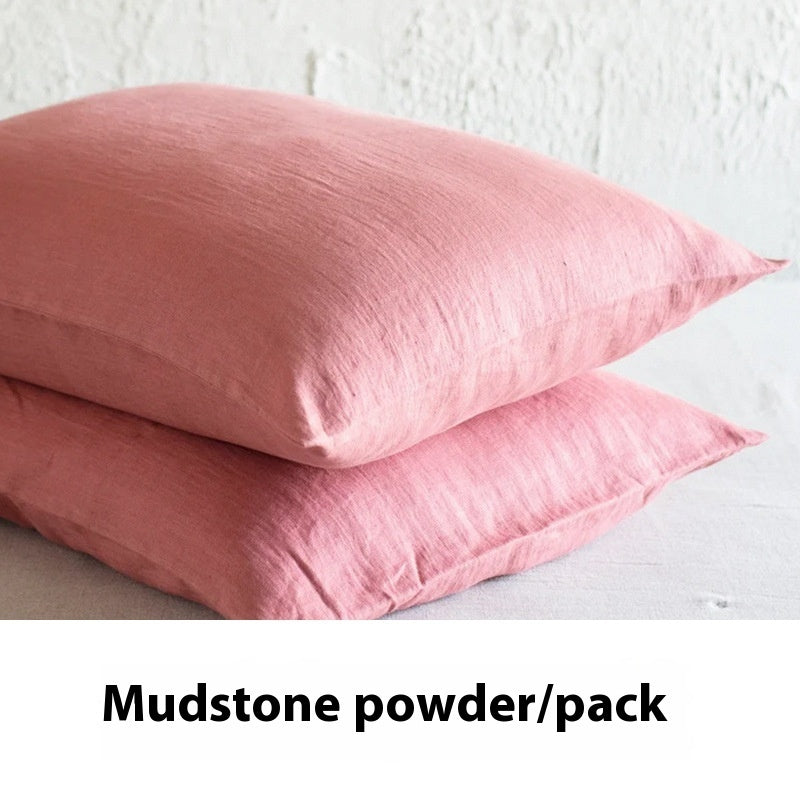 Ins Style Solid Color Linen Pillowcase