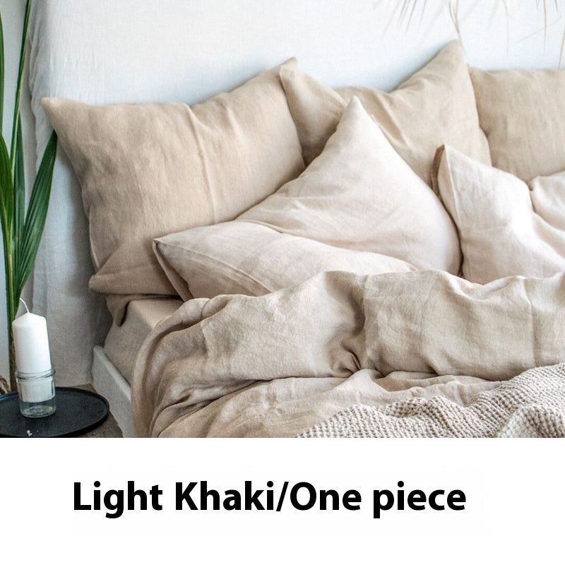 Ins Style Solid Color Linen Pillowcase