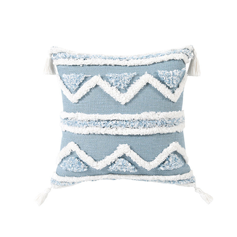 Blue Geometric Tufted
Pillow Extensions