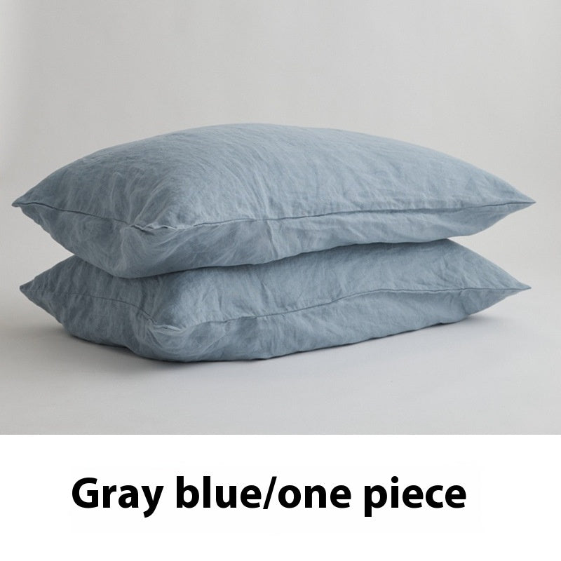Ins Style Solid Color Linen Pillowcase
