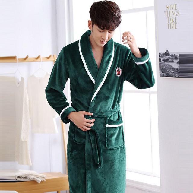 Winter Flannel Lovers Robe Gown