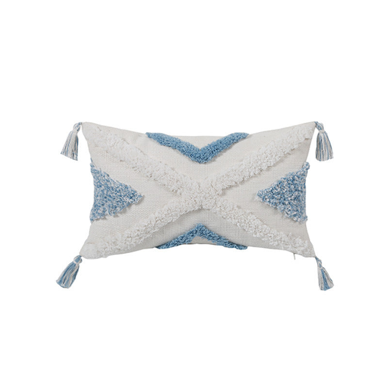Blue Geometric Tufted
Pillow Extensions