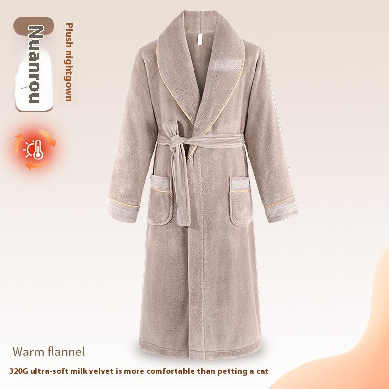 Winter Fleece Lining Plus Size Milk Fiber Homewear