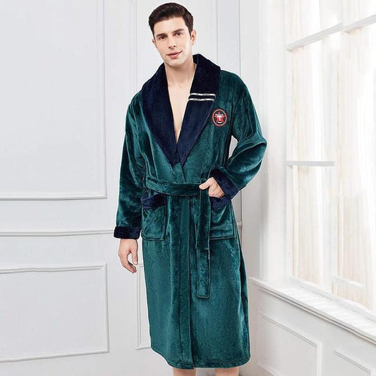 Winter Flannel Lovers Robe Gown