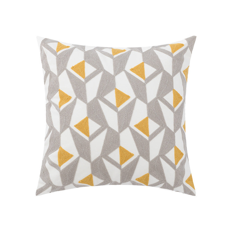 Sofa Seat Pillow Cover
Cotton Chain Embroidered Lumbar