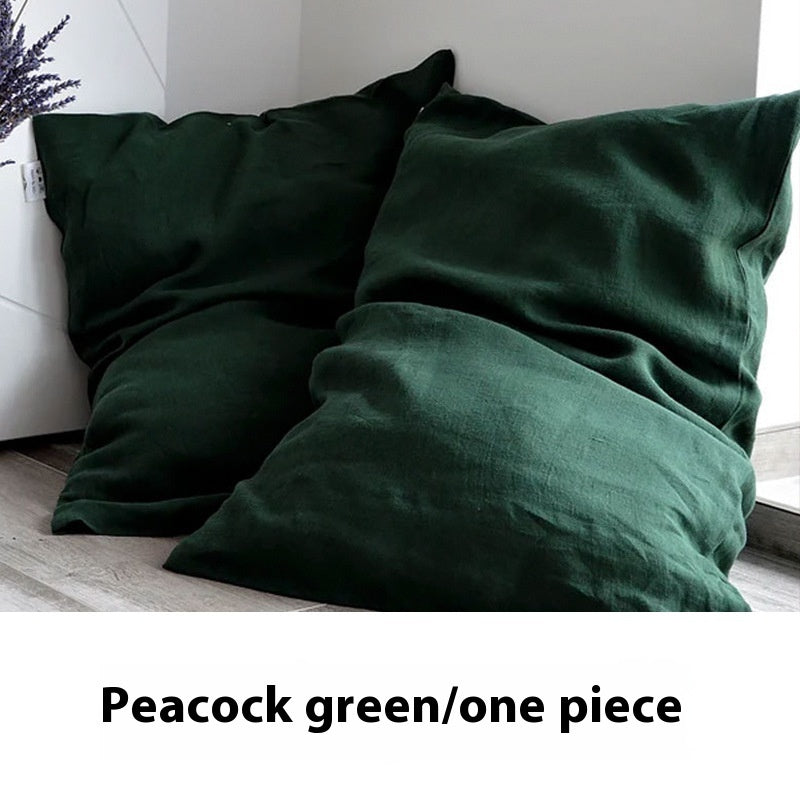 Ins Style Solid Color Linen Pillowcase
