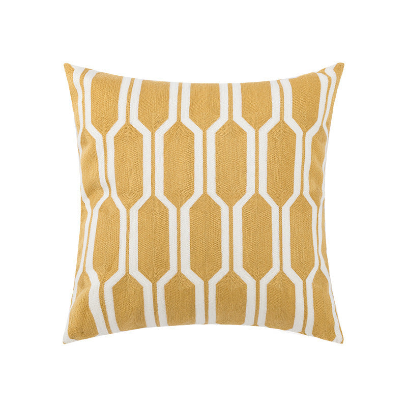 Sofa Seat Pillow Cover
Cotton Chain Embroidered Lumbar