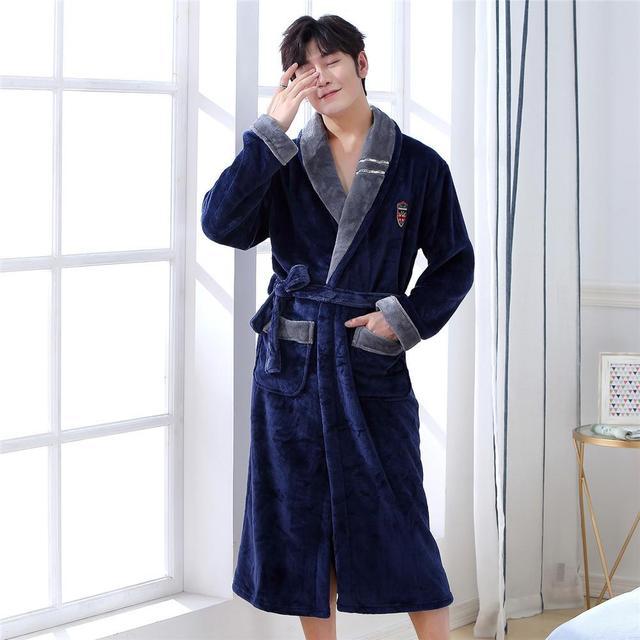 Winter Flannel Lovers Robe Gown