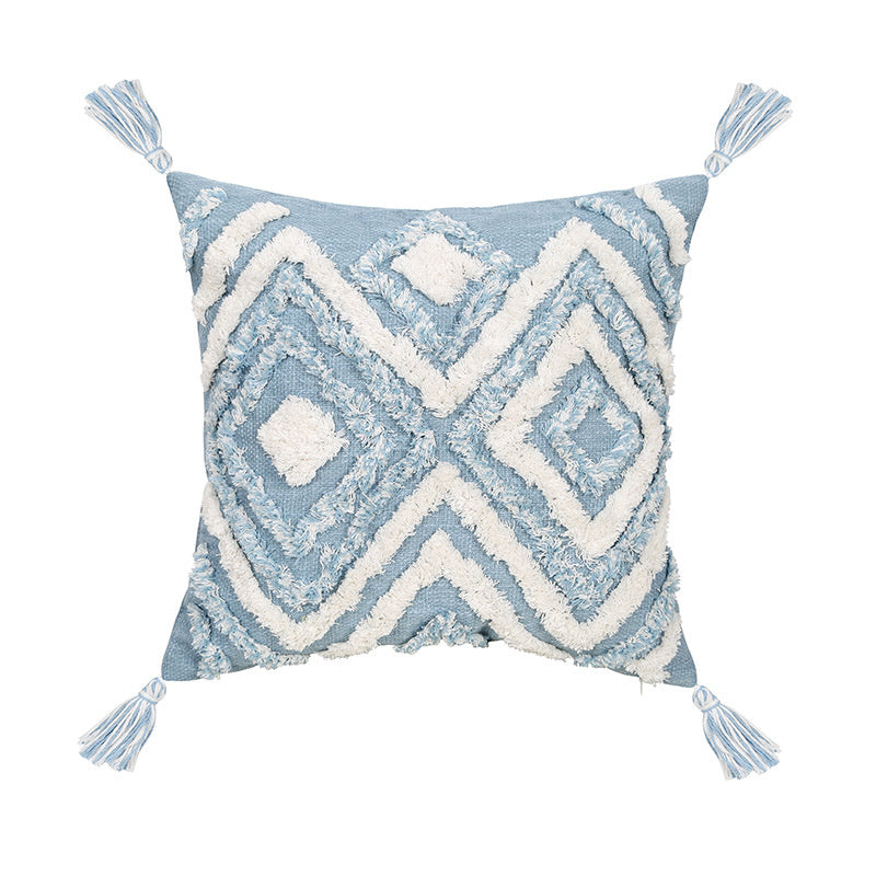 Blue Geometric Tufted
Pillow Extensions