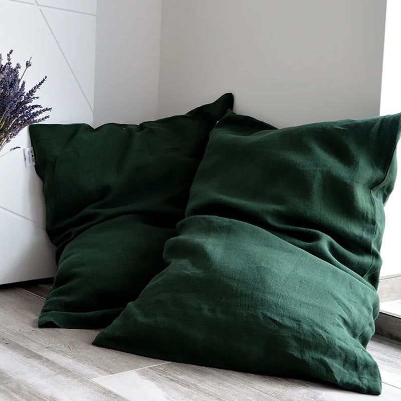 Ins Style Solid Color Linen Pillowcase