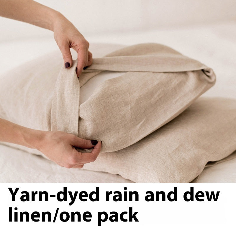 Ins Style Solid Color Linen Pillowcase