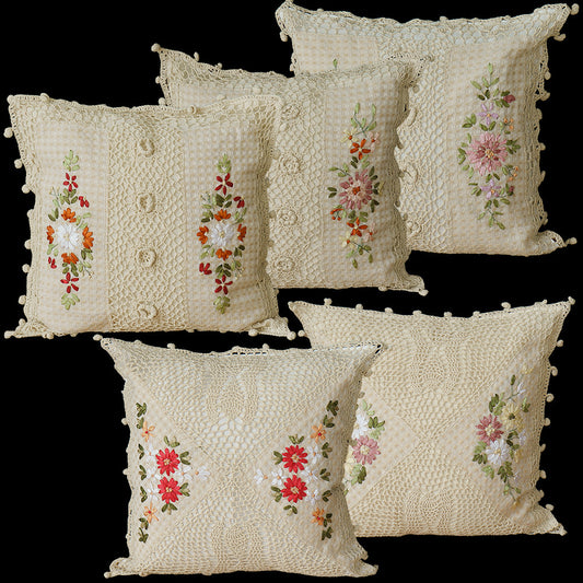 Cotton Pillow Case 
Satin Embroidered Cushion