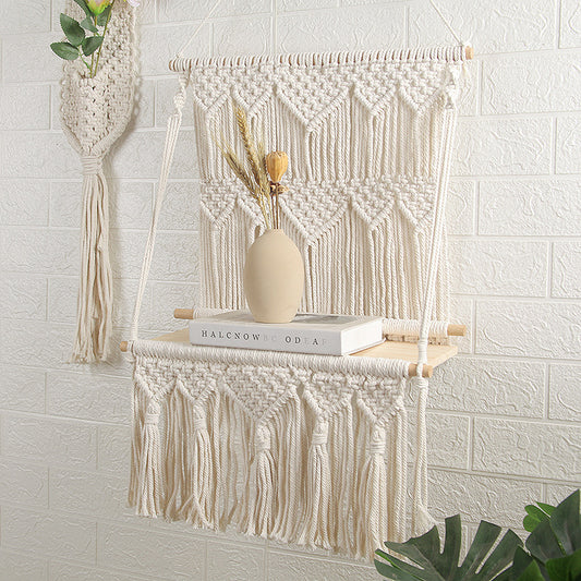 Hand-Woven Tapestry Shelf Wall Storage Decoration