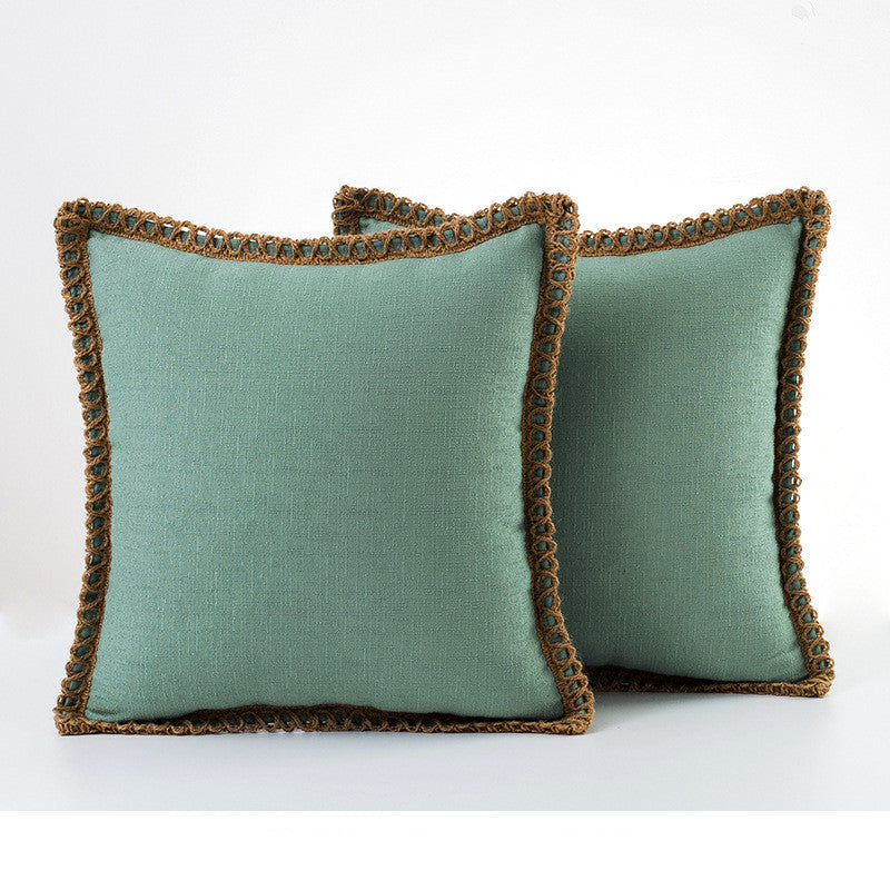 Home Hemp Rope Wrapped 
Middle Hemp Pillow Case