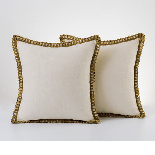 Home Hemp Rope Wrapped 
Middle Hemp Pillow Case