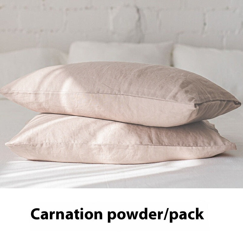 Ins Style Solid Color Linen Pillowcase