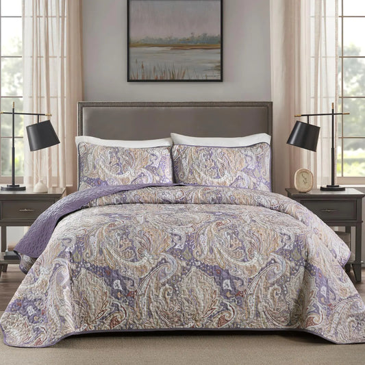 Purple Paisley/Soft/Light weight/Floral Pattern